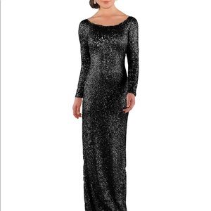 Sorella Vita Long Sleeve Sequin Gown